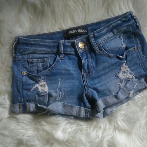 Express Jean Shorts Size 00 - Picture 8 of 8